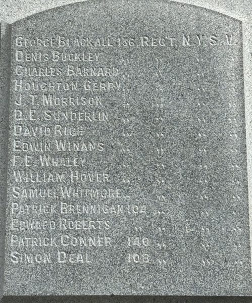 TOWN OF AVON CIVIL WAR MEMORIAL STONE B