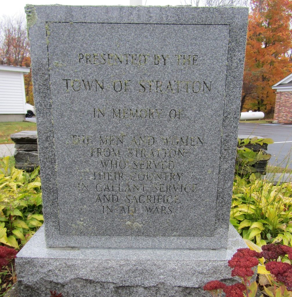 TOWN OF STRATTON ALL WARS VETERANS MEMORIAL