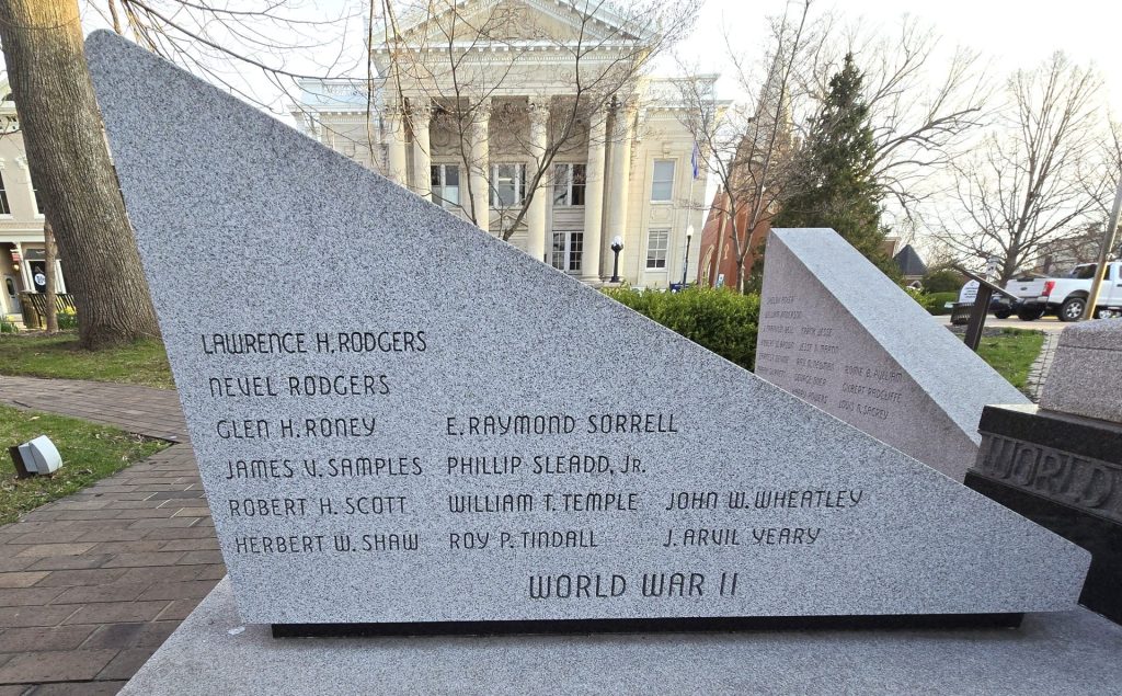 VETERANS MEMORIAL PARK SCULPTURE STONE F