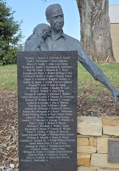 WWII BURKE COUNTY DEAD MEMORIAL LEFT STONE