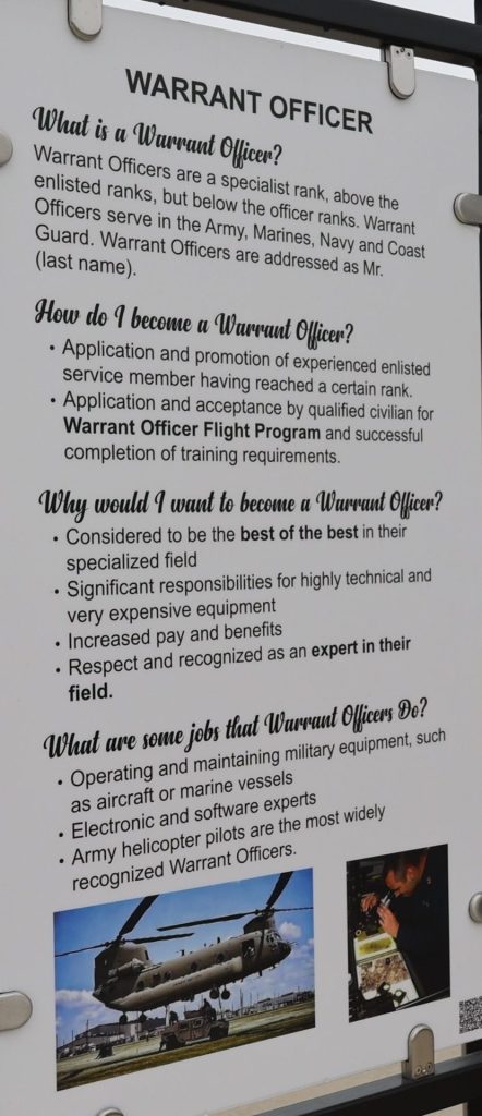 WARRANT OFFICER MEMORIAL PLAQUE