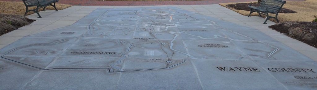 WAYNE COIUNTY WAR VETERANS MEMORIAL MAP