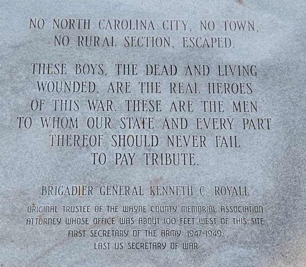 WAYNE COUNTY WAR VETERANS MEMORIAL MAP STONE A