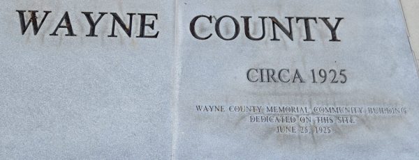 WAYNE COUNTY WAR VETERANS MEMORIAL MAP STONE B