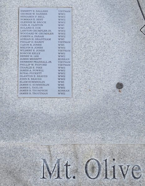 WAYNE COUNTY WAR VETERANS MEMORIAL MAP STONE D