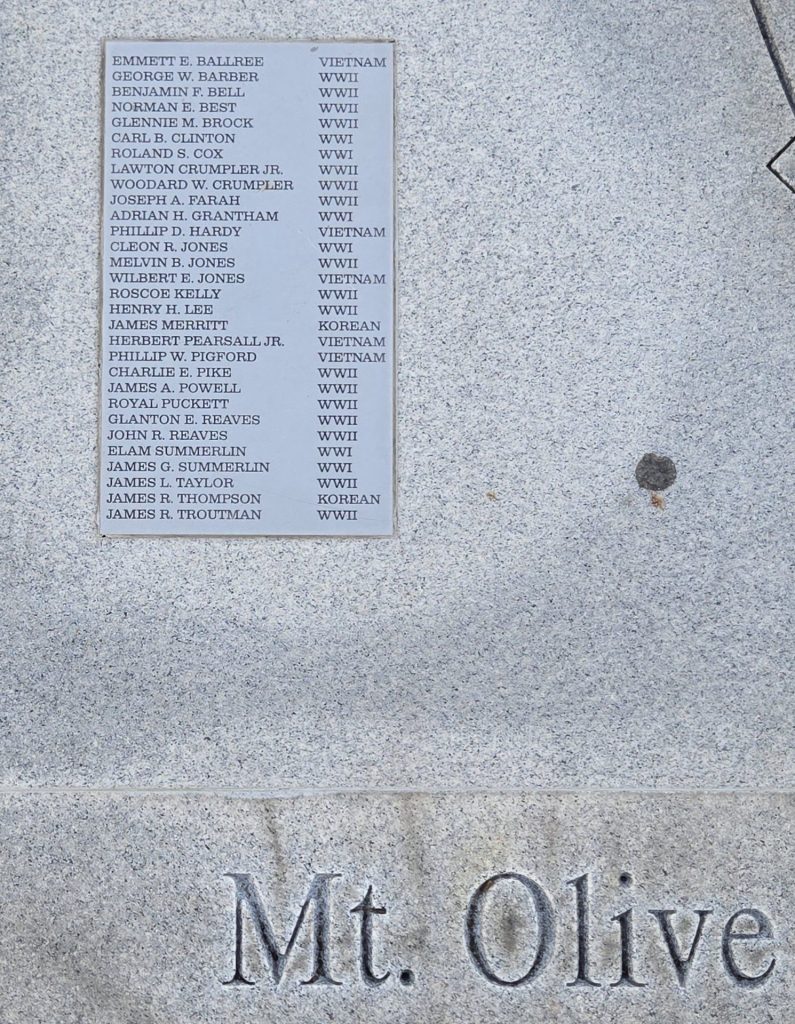 WAYNE COUNTY WAR VETERANS MEMORIAL MAP STONE D