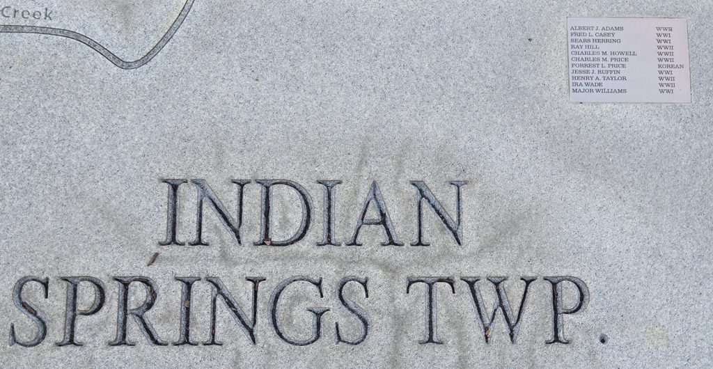 WAYNE COUNTY WAR VETERANS MEMORIAL MAP STONE E