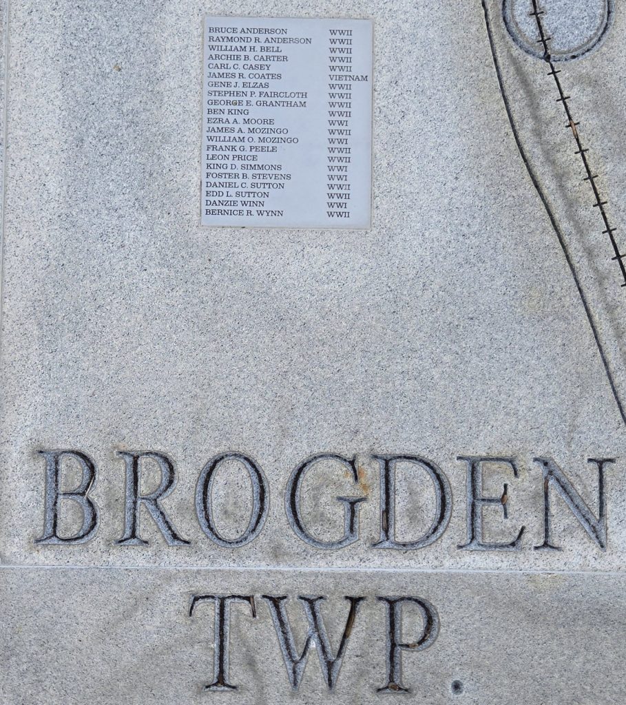 WAYNE COUNTY WAR VETERANS MEMORIAL MAP STONE G