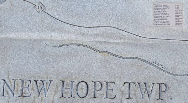 WAYNE COUNTY WAR VETERANS MEMORIAL MAP STONE H