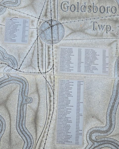 WAYNE COUNTY WAR VETERANS MEMORIAL MAP STONE I