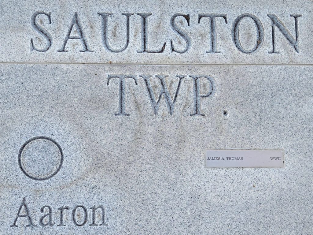 WAYNE COUNTY WAR VETERANS MEMORIAL MAP STONE J