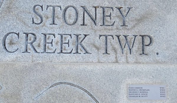 WAYNE COUNTY WAR VETERANS MEMORIAL MAP STONE K