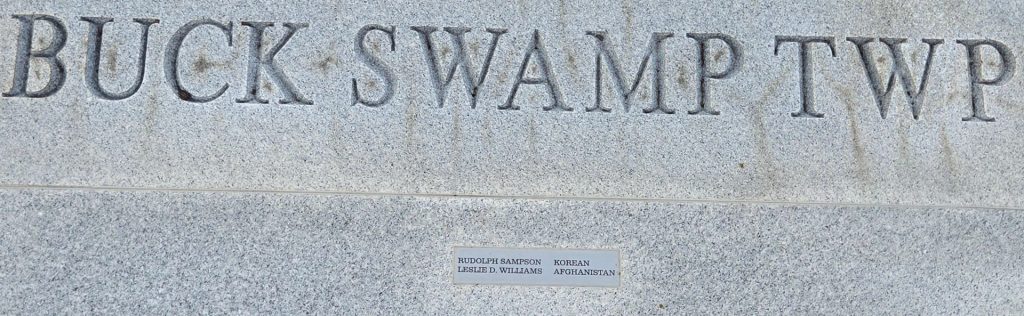 WAYNE COUNTY WAR VETERANS MEMORIAL MAP STONE L