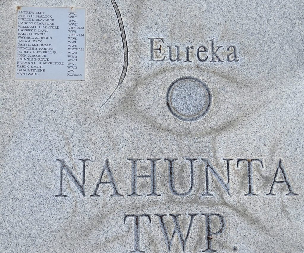 WAYNE COUNTY WAR VETERANS MEMORIAL MAP STONE N