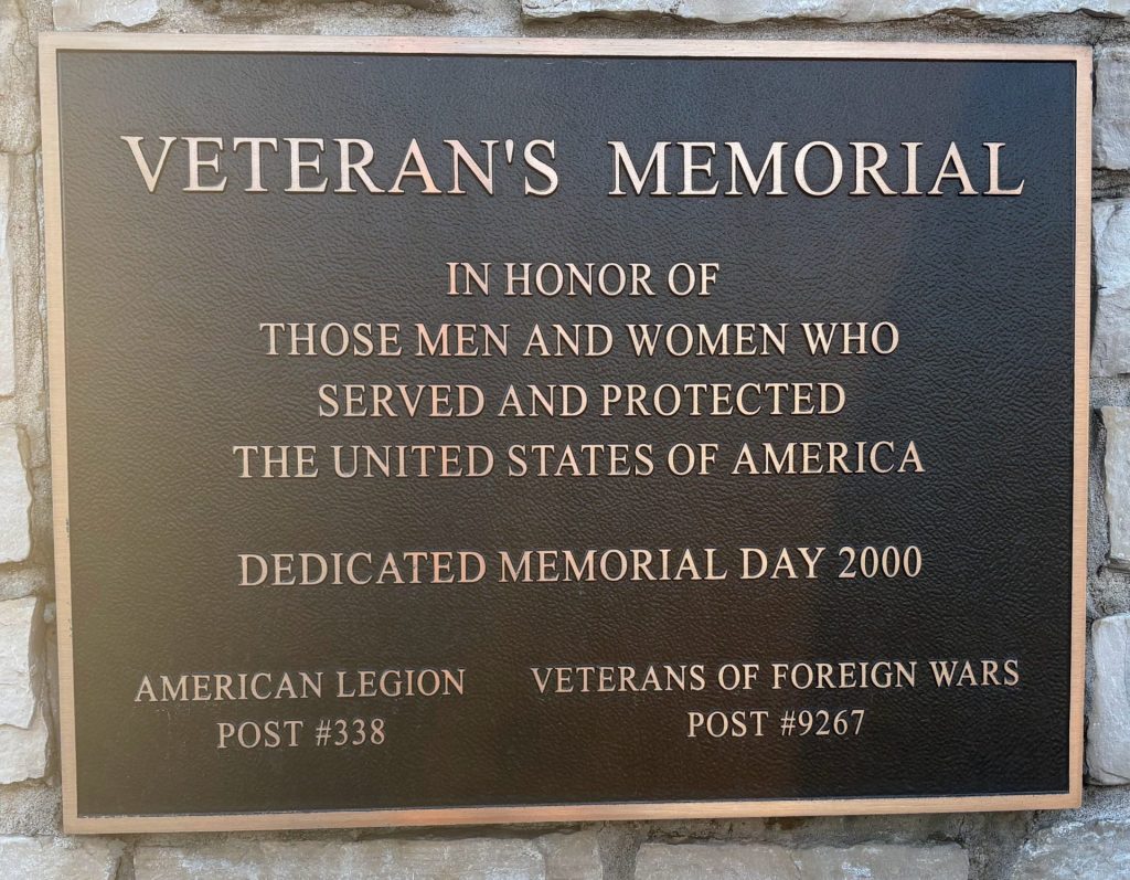 WESTMONT VETERAN’S MEMORIAL PLAQUE