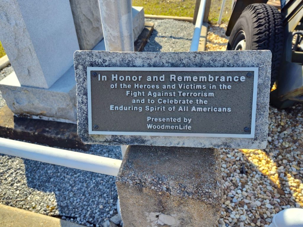 WOODMEN LIFE WAR ON TERRORISM MEMORIAL ANTI-AIRCRAFT GUN PLAQUE