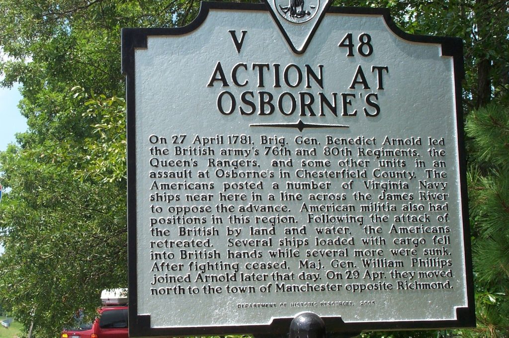 ACTION AT OSBORNE’S WAR MEMORIAL MARKER