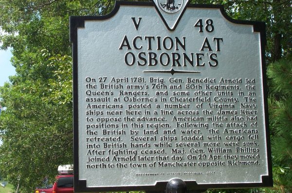 ACTION AT OSBORNE’S WAR MEMORIAL MARKER