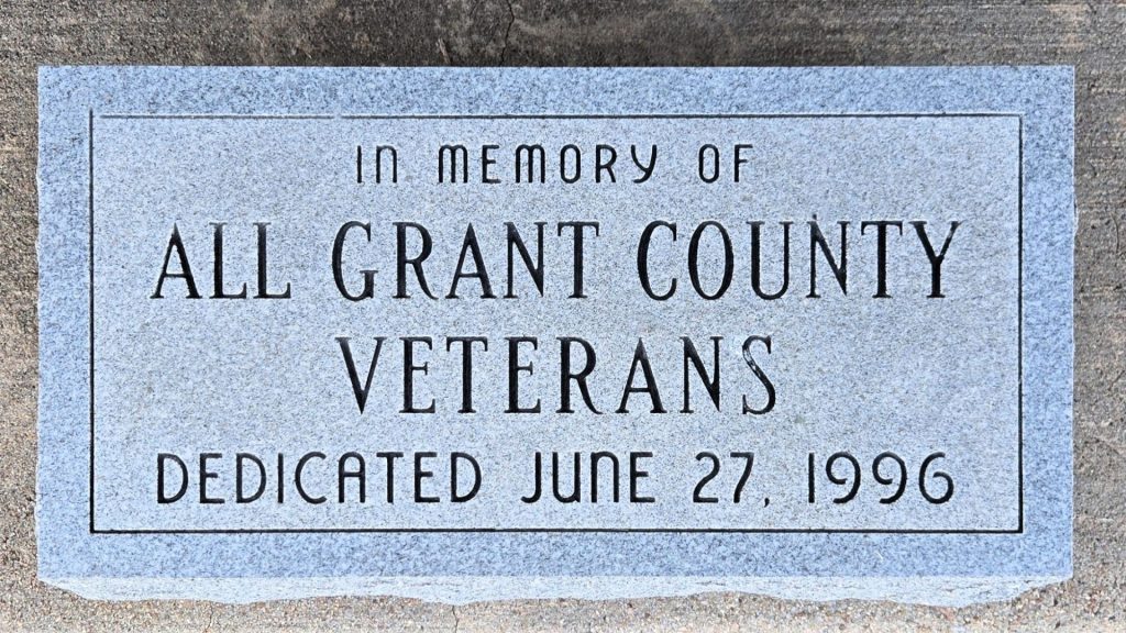 ALL GRANT COUNTY VETERANS MEMORIAL STONE
