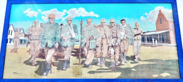 ALVA POW CAMP WAR MEMORIAL MURAL CLOSE-UP