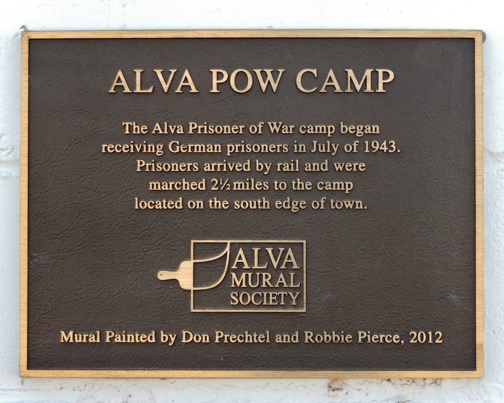 ALVA POW CAMP WAR MEMORIAL MURAL PLAQUE