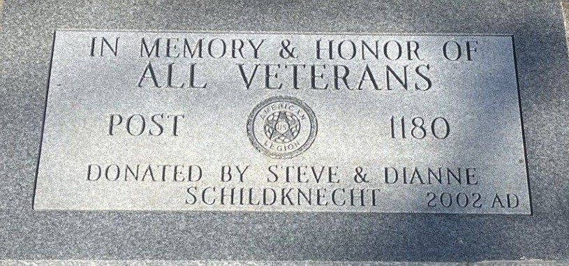 AMERICAN LEGION POST 1180 ALL VETERANS MEMORIAL TABLET