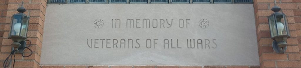 AMERICAN LEGION POST NO. 20 VETERANS OF ALL WARS MEMORIAL STONE