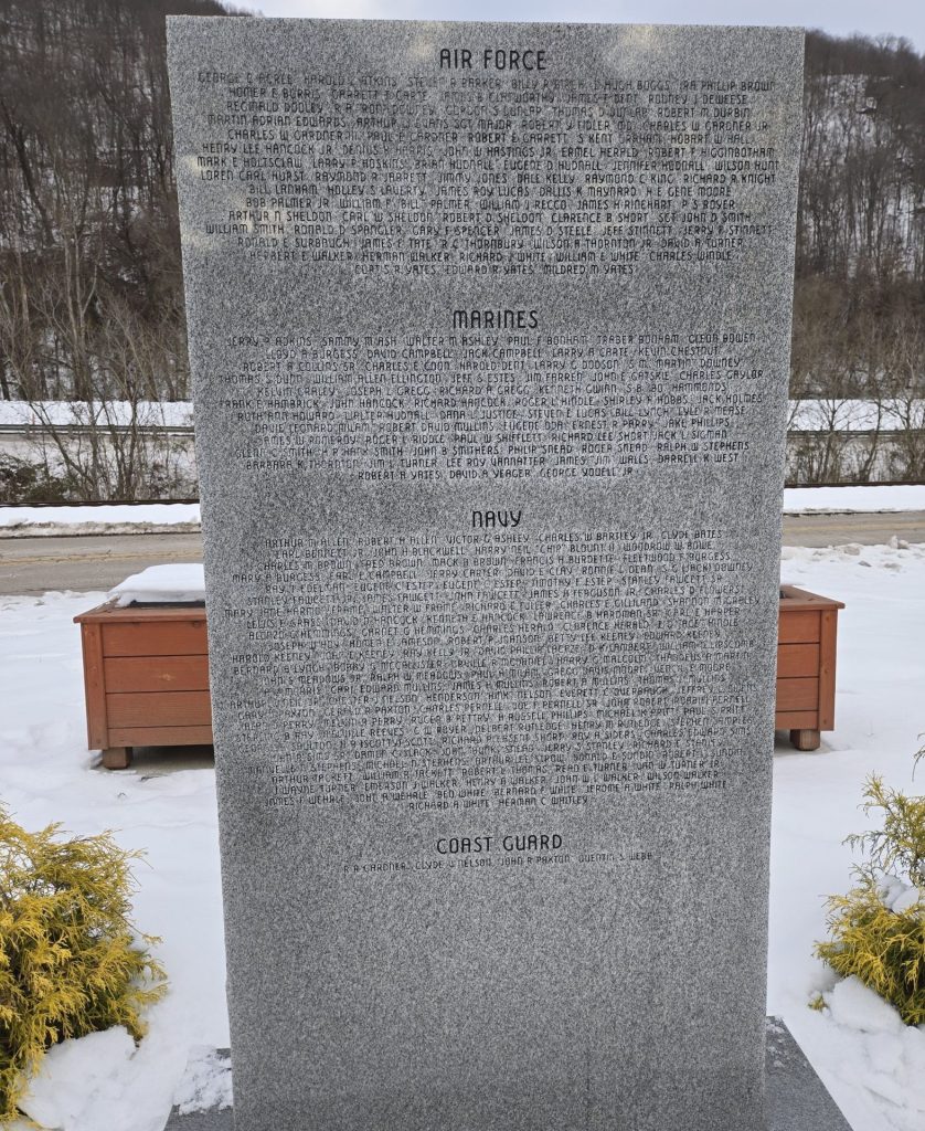 BELLE ARMED FORCES MEMORIAL BACK