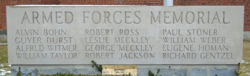 BOALSBURG AND VICINITY ARMED FORCES MEMORIAL STONE B