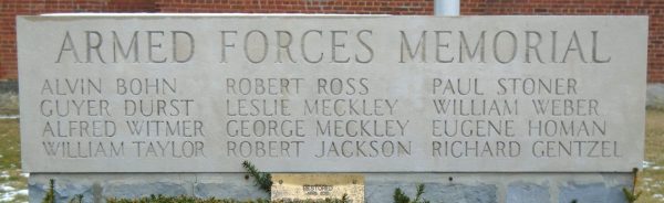 BOALSBURG AND VICINITY ARMED FORCES MEMORIAL STONE B