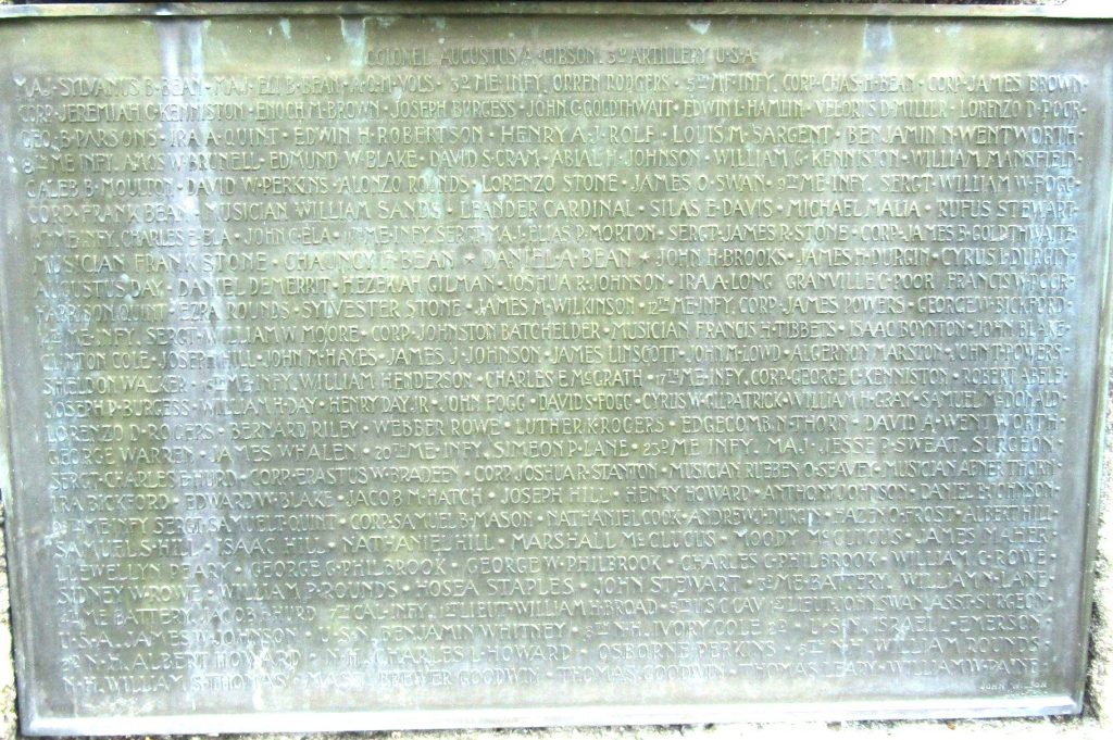 BROWNFIELD CIVIL WAR MEMORIAL PLAQUE B