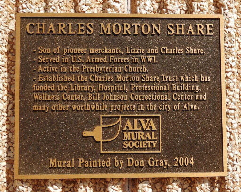 CHARLES MORTON SHARE WAR MEMORIAL MURAL PLAQUE