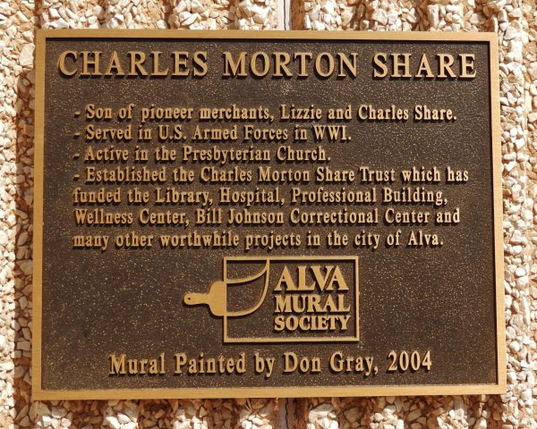CHARLES MORTON SHARE WAR MEMORIAL MURAL PLAQUE