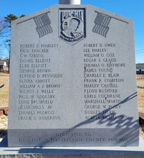 DANVILLE-PITTSYLVANIA COUNTY POW MIA WAR MEMORIAL