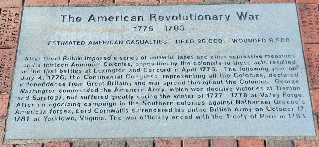 DANVILLE THE AMERICAN REVOLUTIONARY WAR MEMORIAL STONE