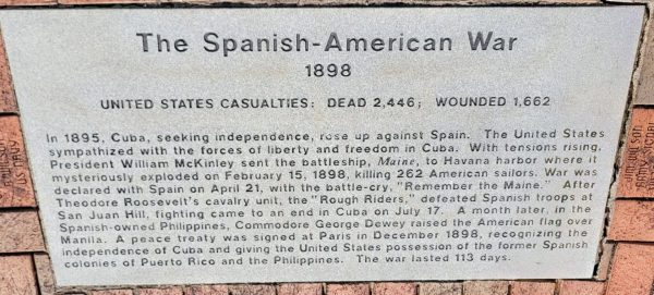 DANVILLE THE SPANISH-AMERICAN WAR MEMORIAL STONE