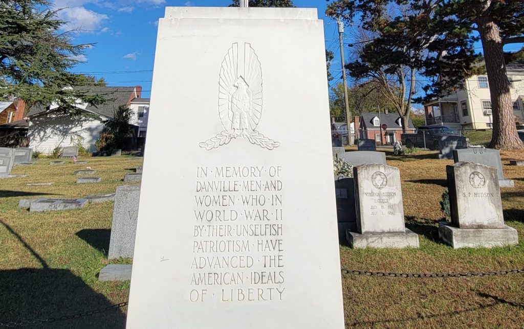 DANVILLE WORLD WAR II MEMORIAL CENTER STONE