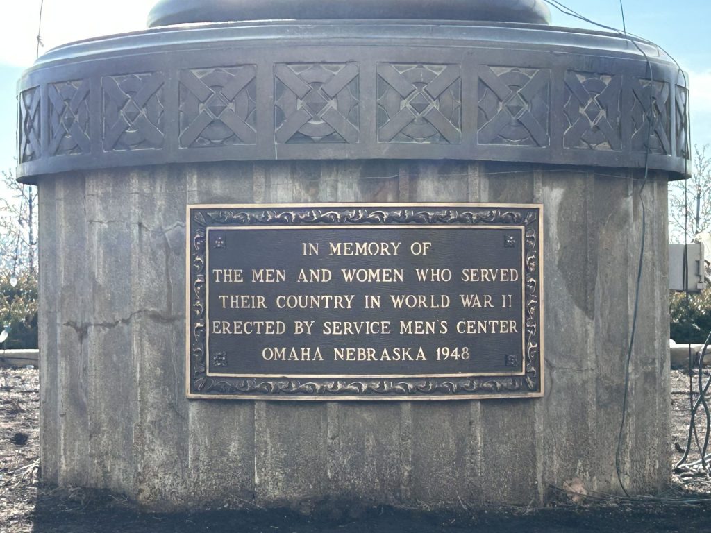 DOUGLAS COUNTY WORLD WAR II MEMORIAL SHRINE FLAGPOLE PLAQUE