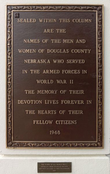 DOUGLAS COUNTY WORLD WAR II MEMORIAL SHRINE PLAQUE I