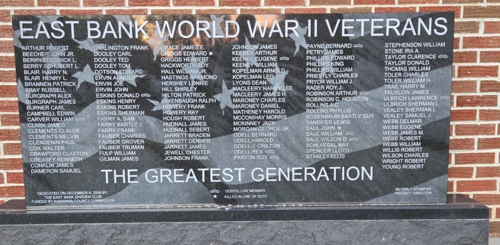 EAST BANK WORLD WAR II VETERANS MEMORIAL