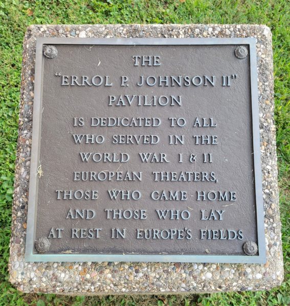 “ERROL P. JOHNSON II” PAVILION WAR MEMORIAL PLAQUE
