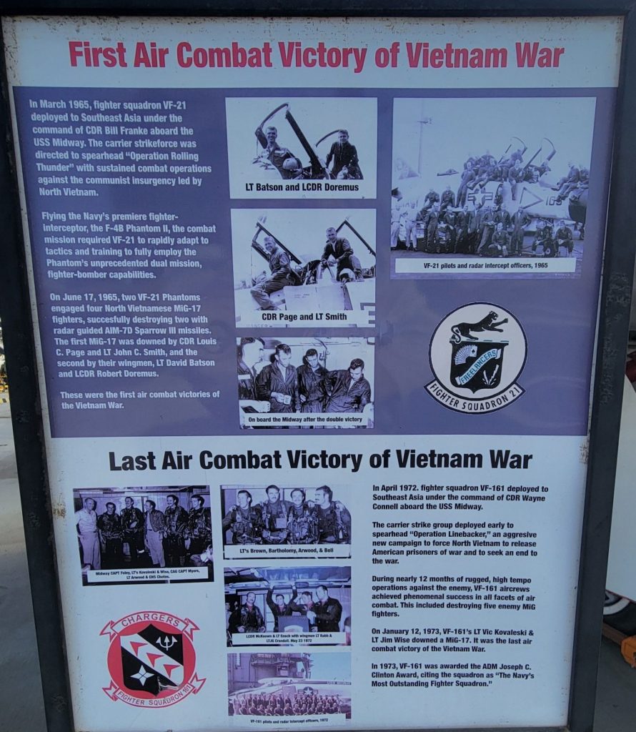 FIRST AIR COMBAT VICTORY OF VIETNAM WAR MEMORIAL PANEL
