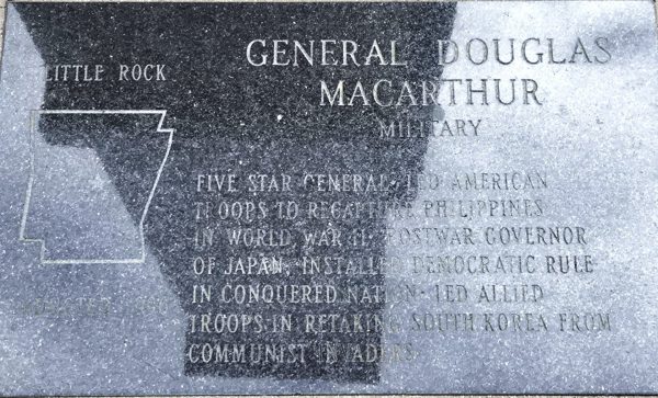 GENERAL DOUGLAS MACARTHUR WAR MEMORIAL STONE