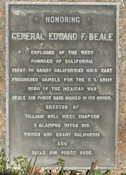 GENERAL EDWARD F. BEALE WAR MEMORIAL PLAQUE