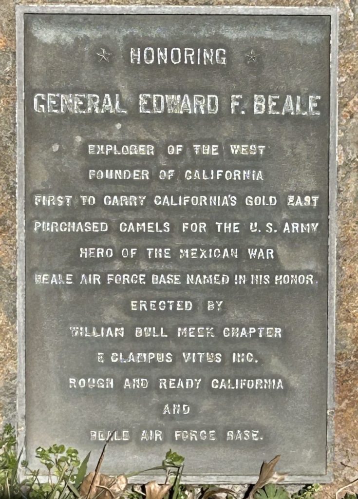 GENERAL EDWARD F. BEALE WAR MEMORIAL PLAQUE