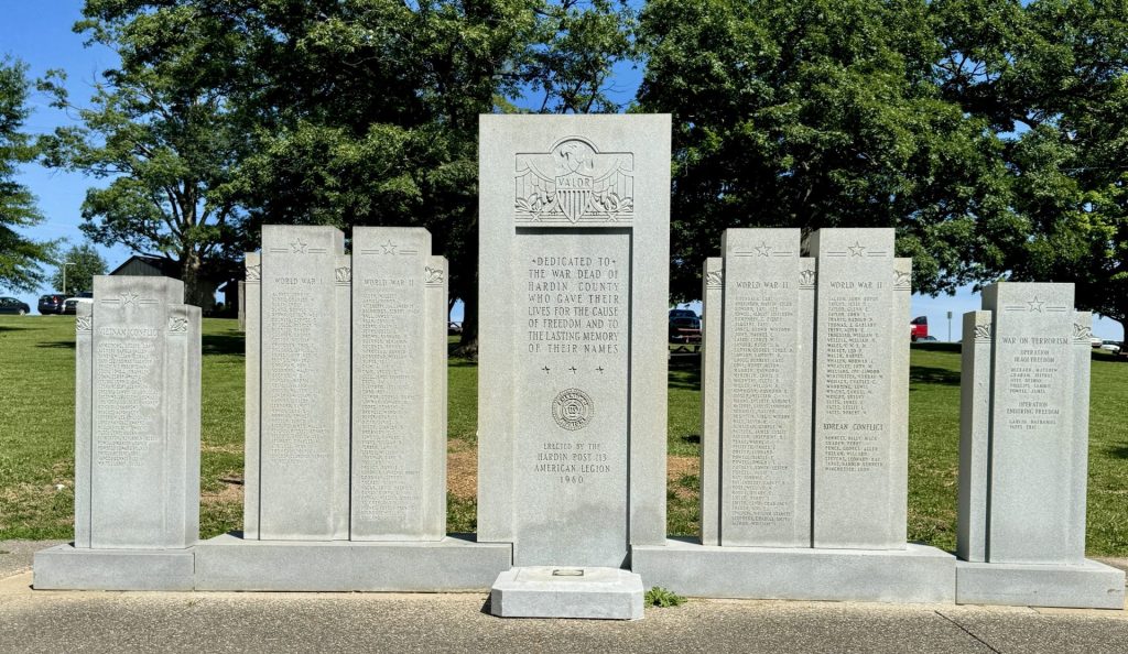 HARDIN COUNTY WAR VETERANS MEMORIAL 1960