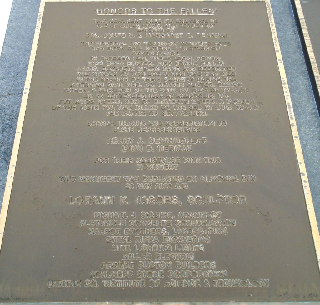 “HONORS TO THE FALLEN” MEMORIAL PLAQUE A