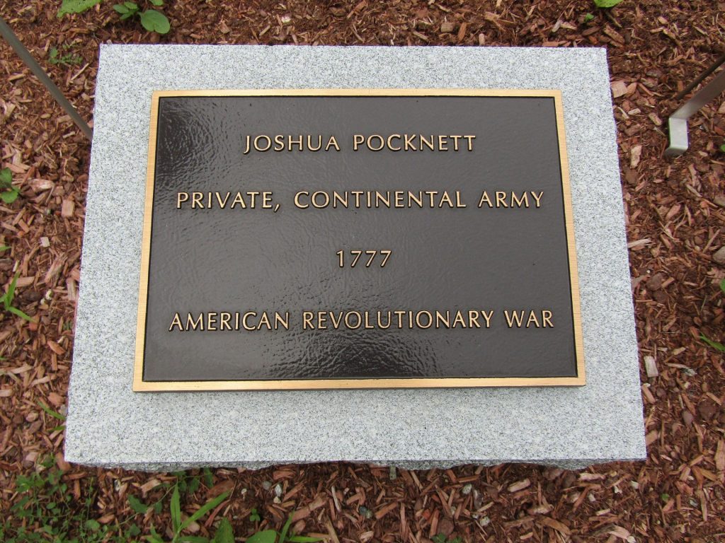 JOSEHUA POCKNETT WAR MEMORIAL PLAQUE