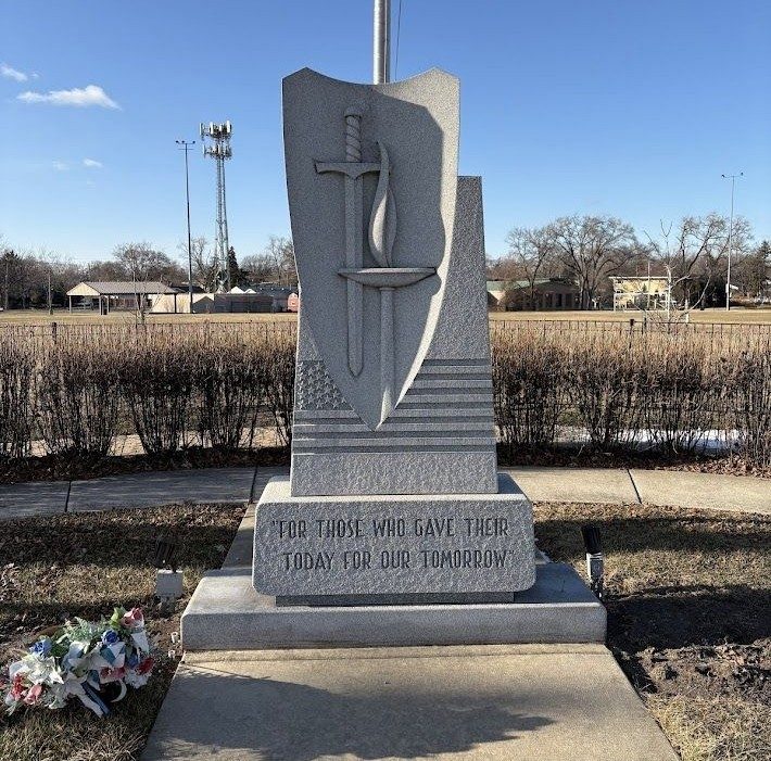 JUSTICE WAR VETERANS MEMORIAL CENTER STONE