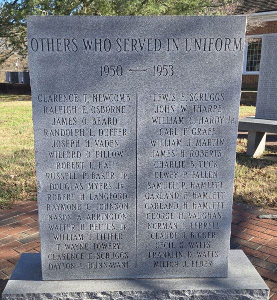 KEYSVILLE KOREAN MEMORIAL STONE C